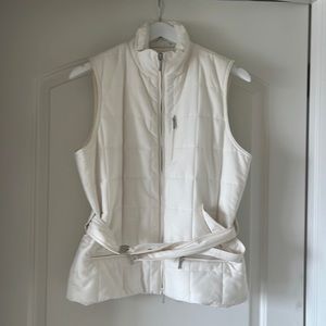 Cream quilted vest by Lauren by Ralph Lauren